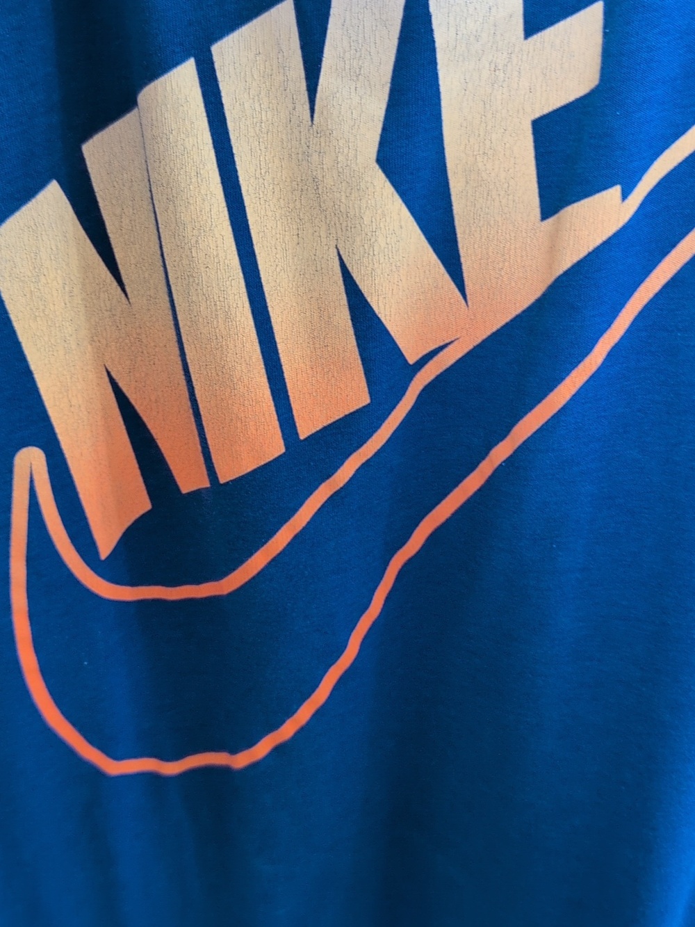 Nike Blue Racerback Tank with Gradient Logo - Picture 3 of 8